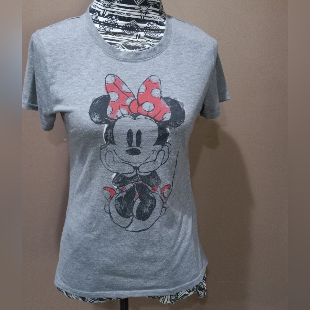 Disney Women’s Minnie Mouse T-Shirt Gray Small